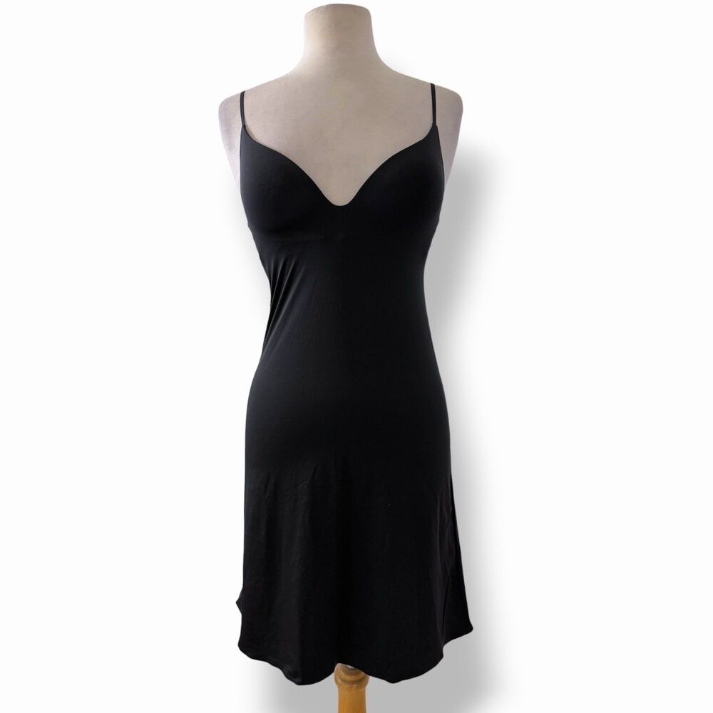 Uniqlo x Mame Kurogouchi AIRism Cotton Plunging Built In Bra Slip Black Small